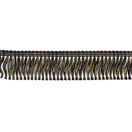 Floristik24 Frans kant lugg hår lugg svart guld 4cm L25m