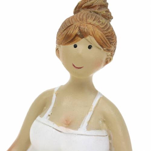Floristik24 Yoga lady dekorationsfigur 11cm 2st vit