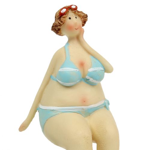 Floristik24 Kvinnor med bikinikantpall sommardekoration 15cm 2st
