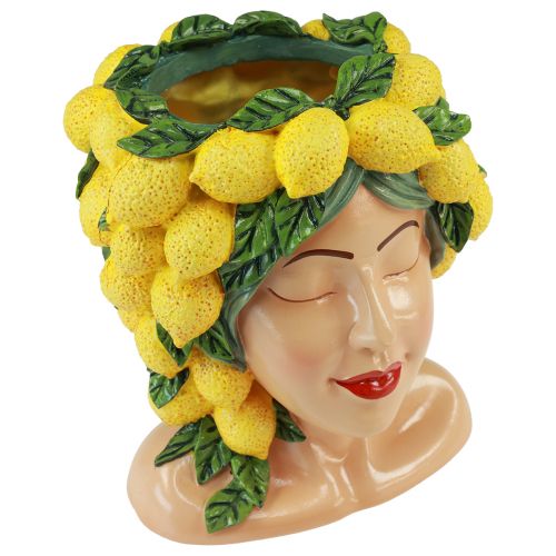 Floristik24 Kvinna byst växtkruka citron dekoration Medelhavet H21.5cm
