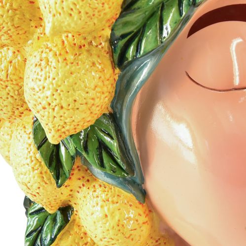 Floristik24 Kvinnlig byst växtkruka citron dekoration Medelhavet H29cm