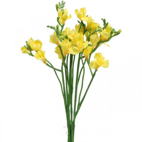 Artikel Freesia, konstgjorda blommor, fresia i gäng gul L64cm 6st