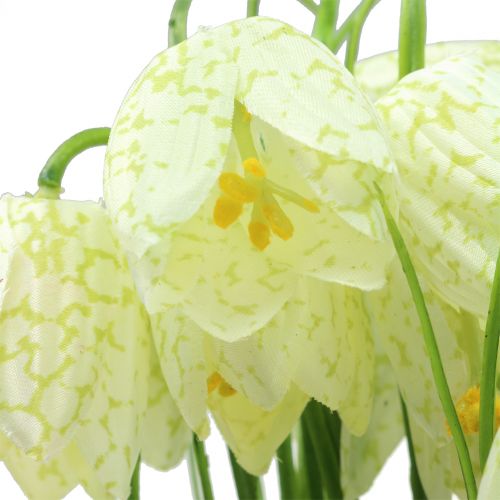 Floristik24 Rutbrädeblommor Fritillaria konstgjord vit, grön 40cm 12 st