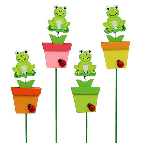 Floristik24 Groda i en blomkruka blandad. 9cm L28cm 16 st