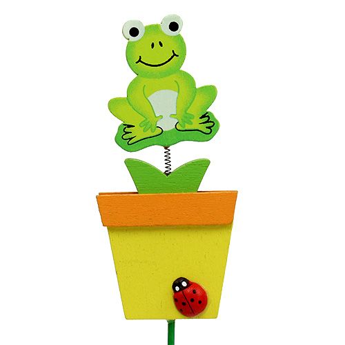 Floristik24 Groda i en blomkruka blandad. 9cm L28cm 16 st