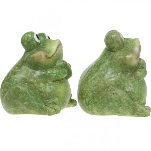 Artikel Keramiskt grodpar, keramiskt grodpar, sommardekoration 14cm 2st