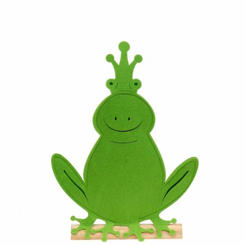 Artikel Frog King Filt Trä Grön 20cm x 27,5cm Sommardekoration