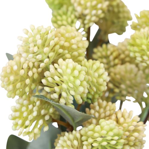 Artikel Fet Höna Grön Sedum Stengröda Konstgjorda Blommor 41cm 3st