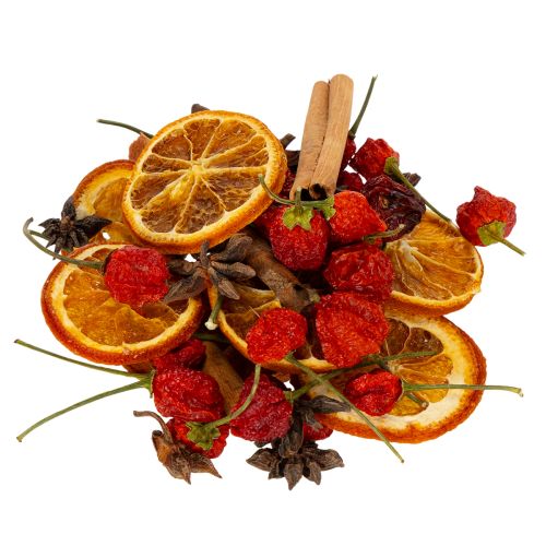 Floristik24 Dekorationsset med torkade apelsinskivor med kanel och stjärnor för festlig bordsdekoration 70 g