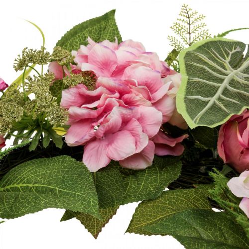 Floristik24 Vårkrans Pion Ranunculus Krans Konstgjord Ø50cm