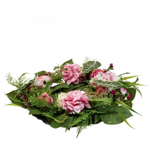 Floristik24 Vårkrans Pion Ranunculus Krans Konstgjord Ø50cm