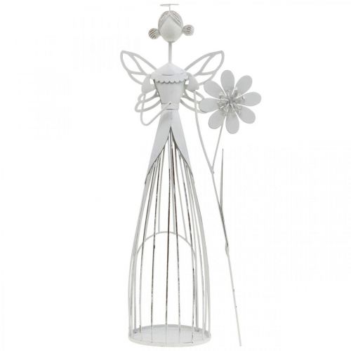 Floristik24 Vårdekoration, blomma älva, metalllykta, blomma älva med blomma 34,5 cm