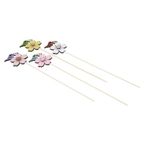 Artikel Vårdekoration blomproppar trä fågeldekoration 8×6cm 12 st