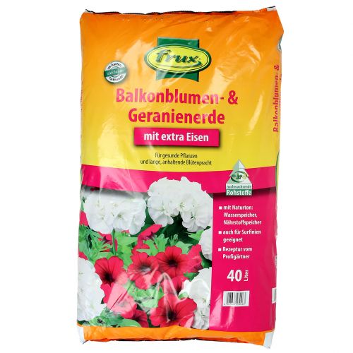 Floristik24 FRUX balkongblomma och pelargonjord 40l