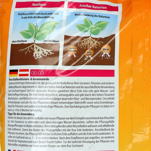 Floristik24 FRUX balkongblomma och pelargonjord 40l