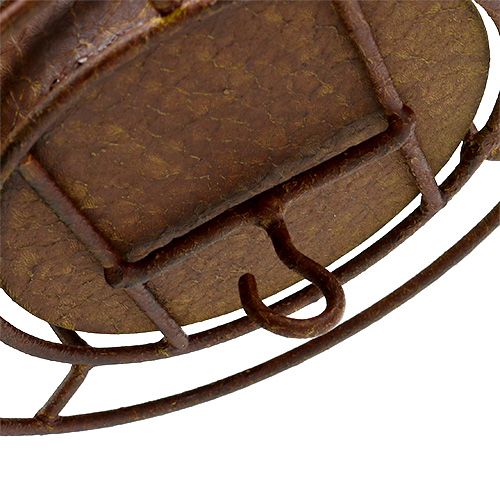 Floristik24 Fågelmatare att hänga röd, galler Ø16cm H40cm
