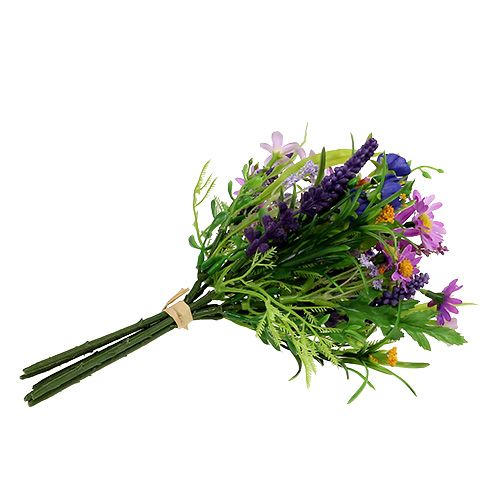 Floristik24 Bukett tusenskönor rosa med lavendel 24cm