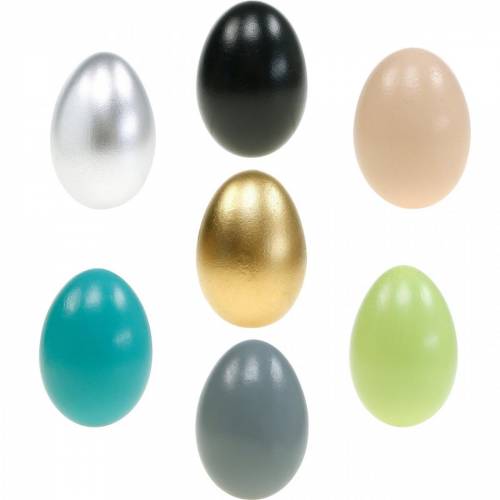 Gåsägg blåsta ägg Påskdekoration olika färger 12 st