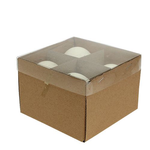 Floristik24 Gåsägg vitt 7cm 4st