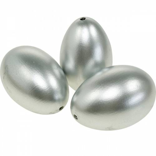 Gåsägg Silverblåsta ägg Påskdekoration 12st