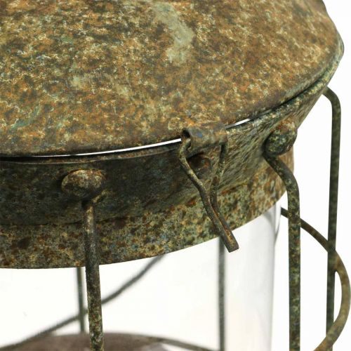 Floristik24 Trädgårdsdekorationsgaller, trädgårdslykta, metalllykta Ø17cm H33cm