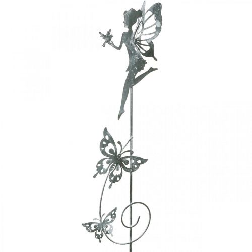 Artikel Blomdekoration, metallplugg blommafär, vår, älva med fjärilar, växtpropp 2st