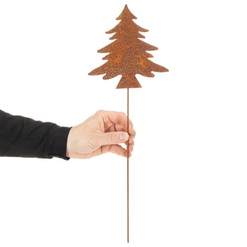 Trädgårdspåke, väderbitet stål, hjort, stjärna, gran, H10/15 cm, 3 stycken | Floristik24.se