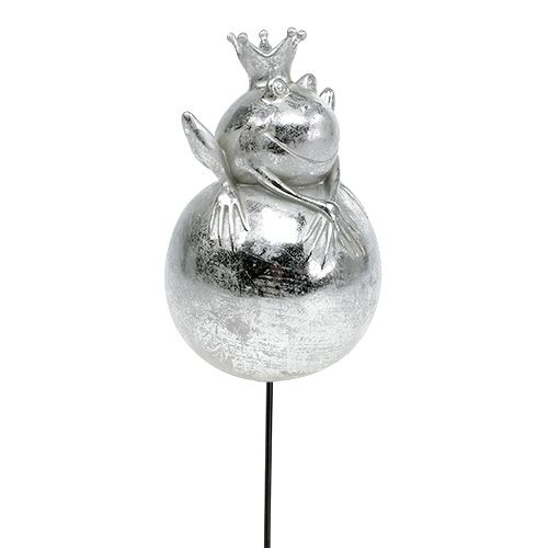 Floristik24 Trädgårdsstift groda silver 22cm 1m