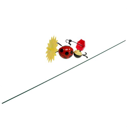 Floristik24 Trädgårdsplugg nyckelpiga med paraply på stången 74cm