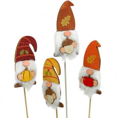 Artikel Trädgårdsstakar Gnome Höstdekoration Trä Assorterad 39cm 8 st