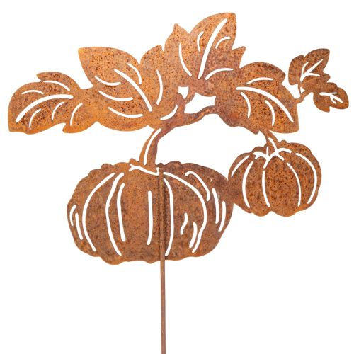 Trädgårdspåle med pumpamotiv, metalldekoration, rostfri yta, 100 cm | Floristik24.se