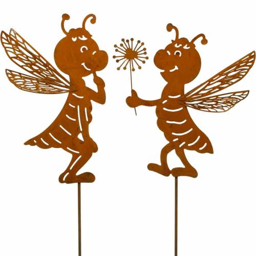 Floristik24 Trädgårdsplugg bi rostfritt stål trädgårdsdekoration vårdekoration 2st