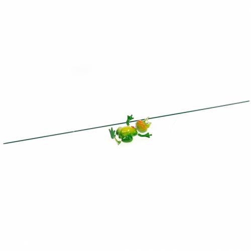 Floristik24 Garden Stake Frog King med Metal Spring Grön, Gul, Gyllene H68,5cm