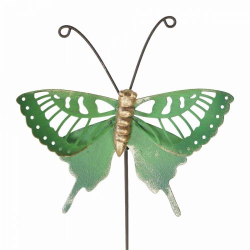 Floristik24 Garden Stake Metal Butterfly Grönt Guld 12x10/46cm