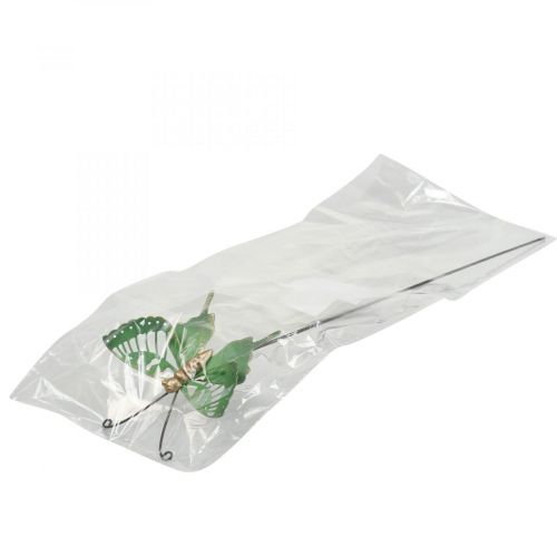 Floristik24 Garden Stake Metal Butterfly Grönt Guld 12x10/46cm