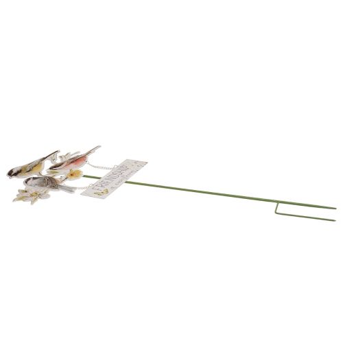 Floristik24 Trädgårdsstake metallfåglar, blomsterstake för trädgården 84cm