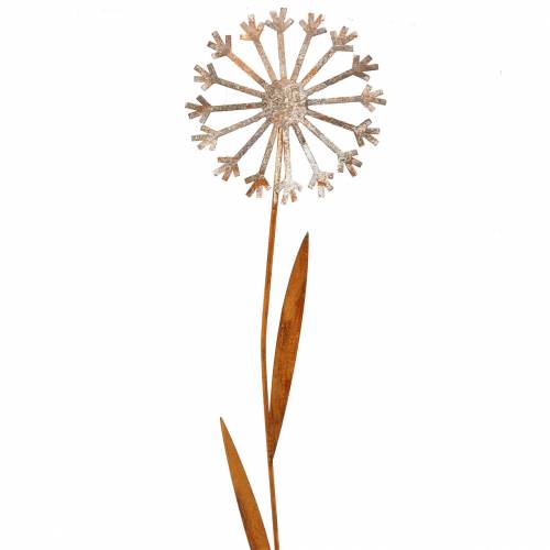 Floristik24 Trädgårdsplugg maskros patina metall Ø18 H88cm