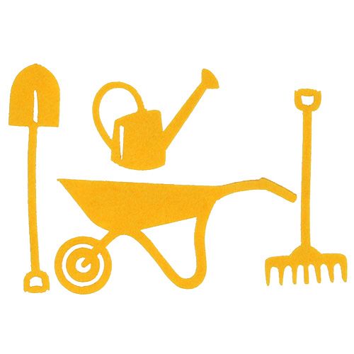 Floristik24 Trädgårdsredskap filtgult 12st