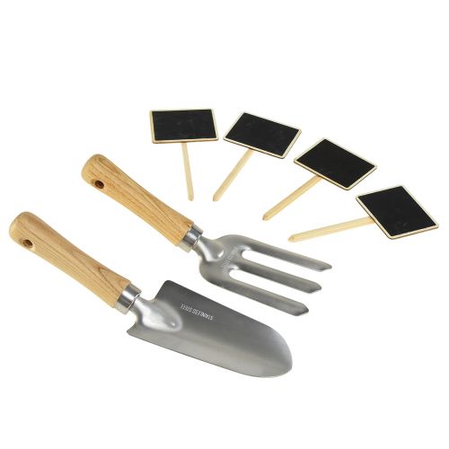 Floristik24 Trädgårdsredskap med sängpålar kratta spade set 25/28cm