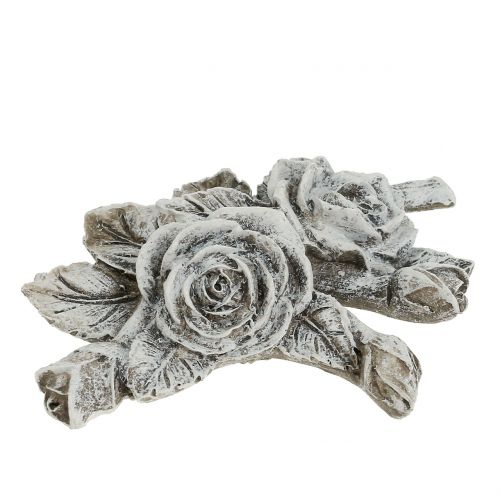 Artikel Rose för gravdekoration polyresin 10cm x 8cm 6 st