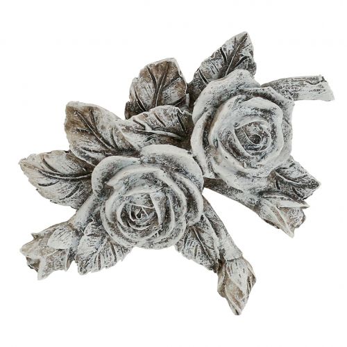 Artikel Rose för gravdekoration polyresin 10cm x 8cm 6 st