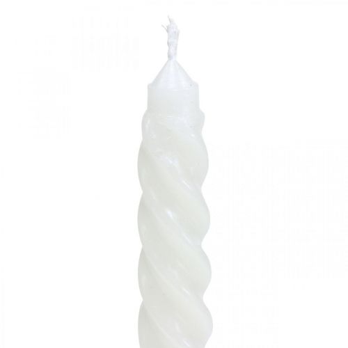 Floristik24 Vridna ljus spiralljus kräm Ø2,2cm H30cm 2st
