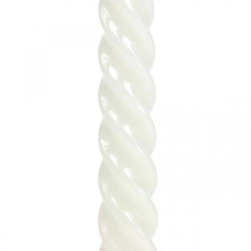 Floristik24 Vridna ljus spiralljus kräm Ø2,2cm H30cm 2st