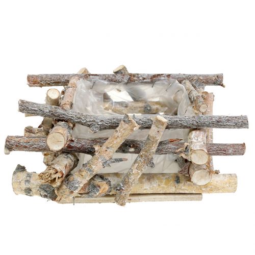 Floristik24 Björkar grenar vit tvättade 23cm x 23cm H10cm