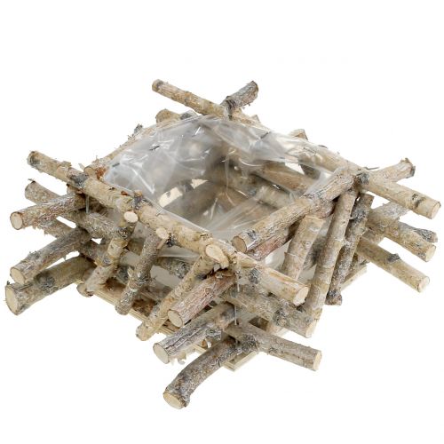 Floristik24 Björkgrenar vittvättade 28cm x 28cm H10cm