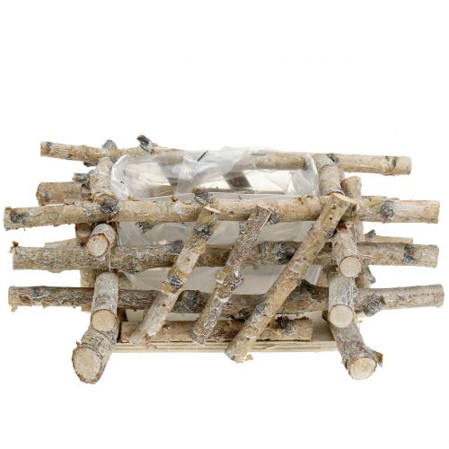 Floristik24 Björkgrenar vittvättade 28cm x 28cm H10cm