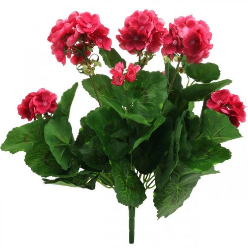 Floristik24 Pelargon konstgjord blomma rosa konstgjord balkongblomma 7 blommor H38cm