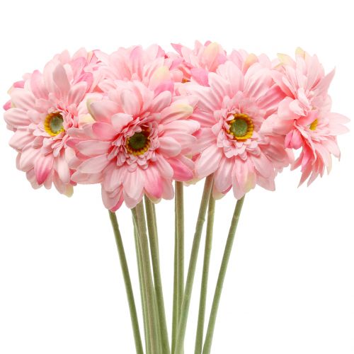 Floristik24 Gerbera rosa konstgjord 47cm 12st
