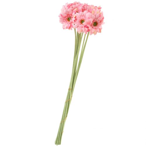 Floristik24 Gerbera rosa konstgjord 47cm 12st