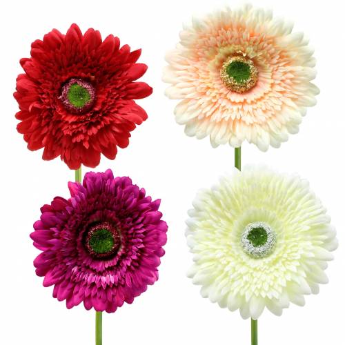 Artikel Gerbera artificiell Ø10cm L62cm Olika färger